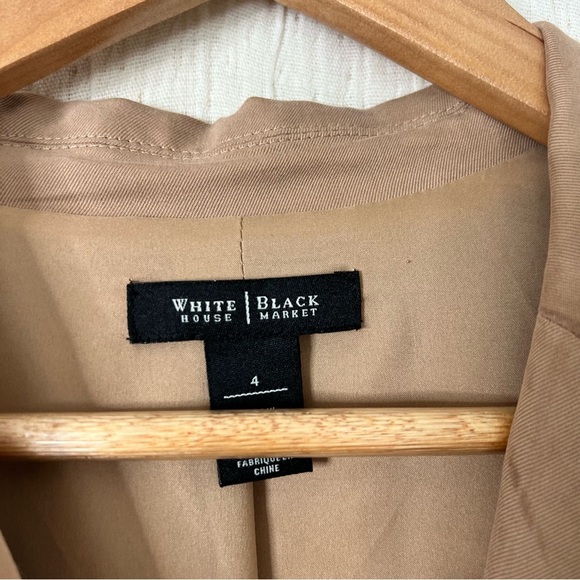 White House Black Market Tan Trench Coat - Picture 5 of 7